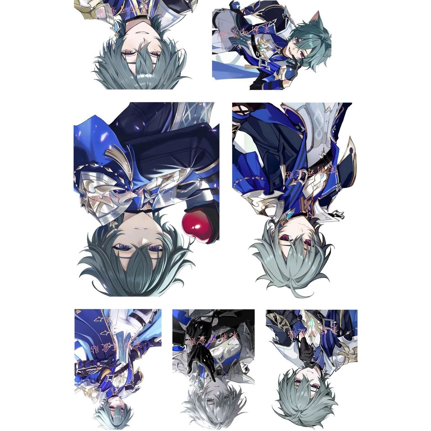 7pcs/set Anime Genshin Impact  - Laptop Original Accessories review and price