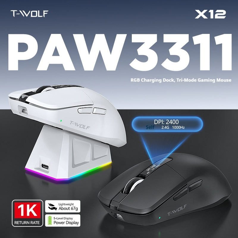 T-Wolf X12 Wireless Gaming Mou - Laptop Mouse review and price