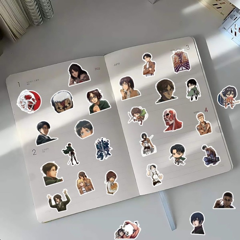 60Pcs Attack on Titan Anime St - Laptop Original Accessories review and price