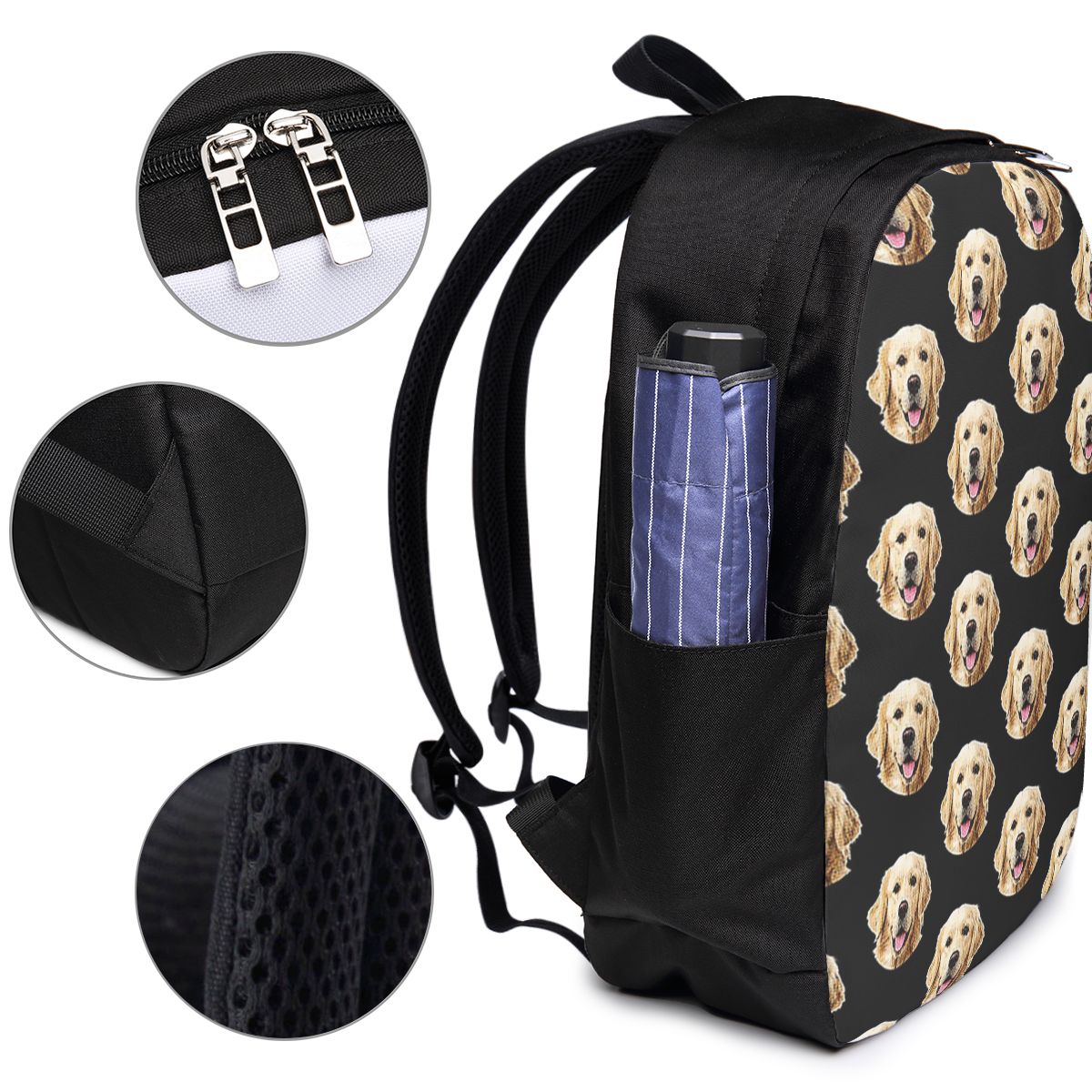 Funny Golden Retriever Face Po - Laptop Bag review and price